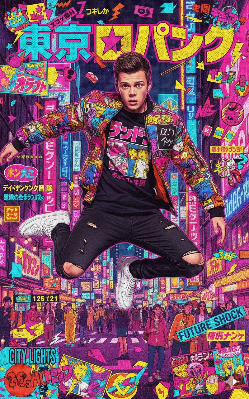 Tokyo Pop Art Explosion Poster | Gemini Nano Banana Prompt