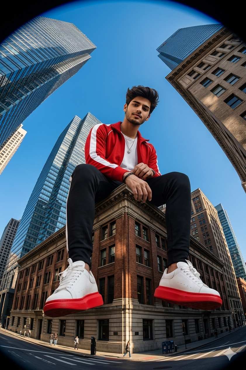 Giant Man Worm's Eye View Prompt – Best Gemini AI Prompt for Boys Copy Paste 2026