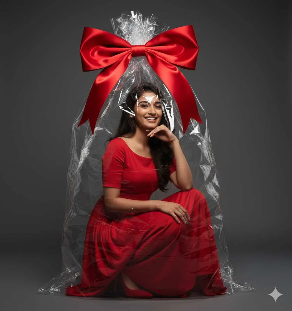 Wrapped in Red Elegance Prompts for Gemini