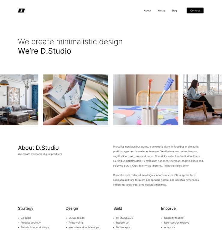 Free download minimal web template