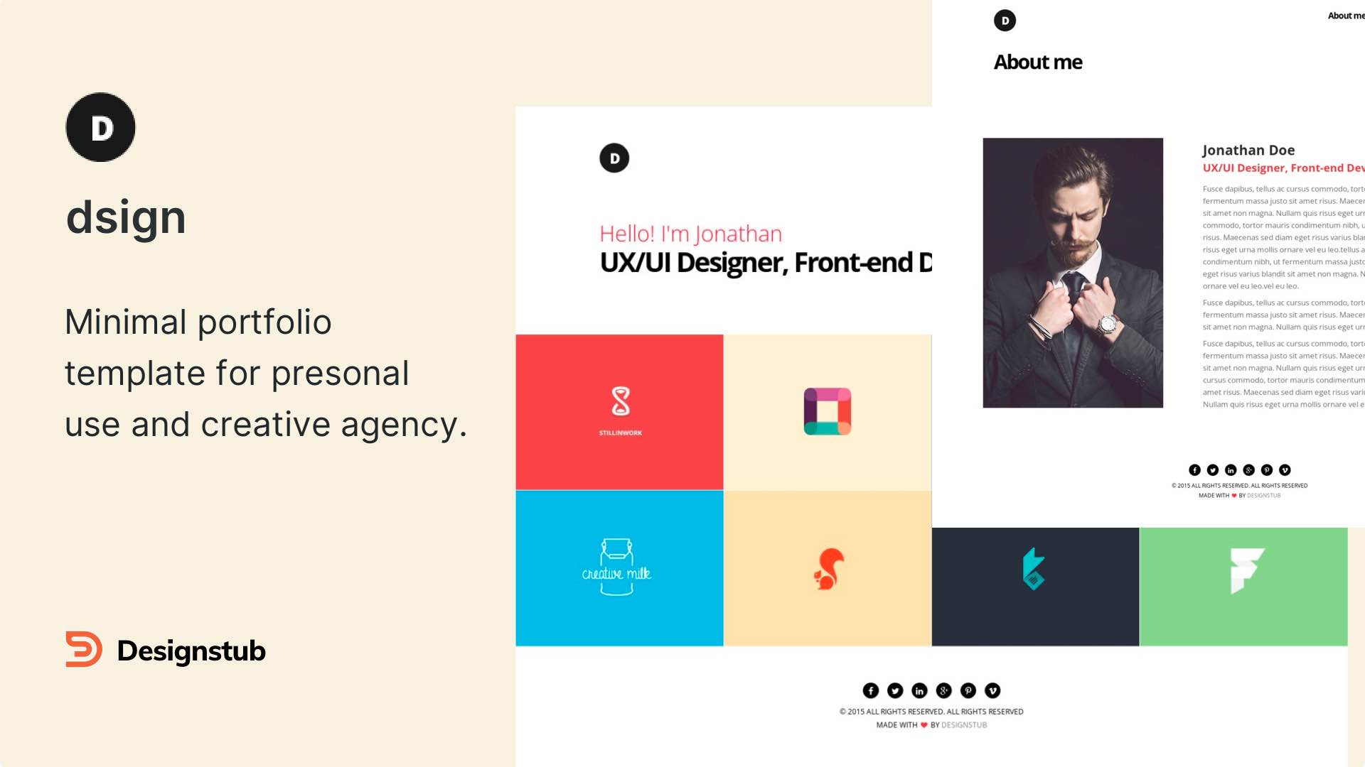 Dsign – Minimal Portfolio Bootstrap Template