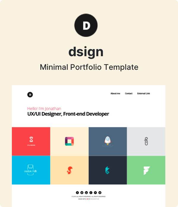 Dsign – Minimal Portfolio Bootstrap Template