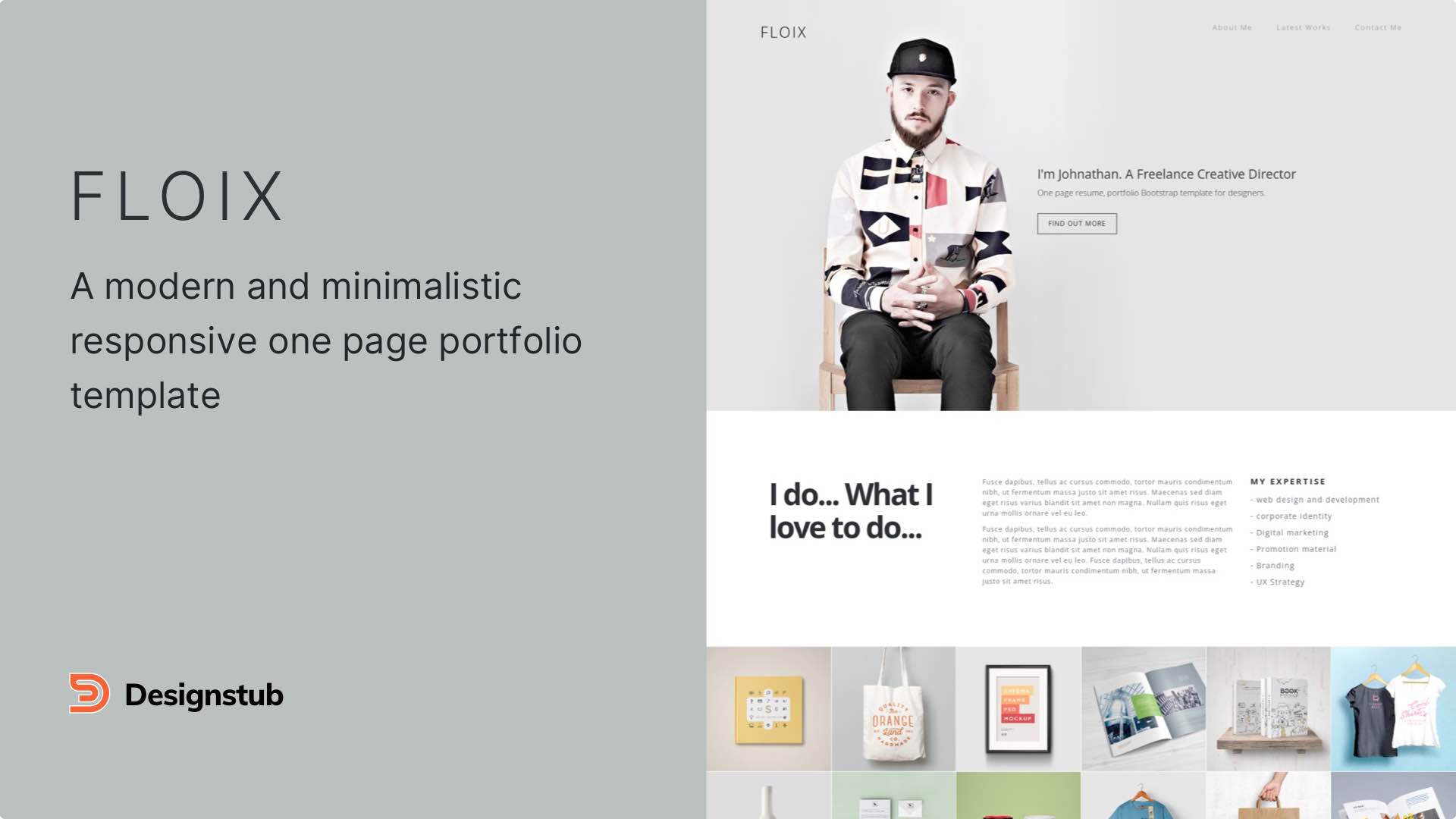 Floix – One page Bootstrap Resume Template-b