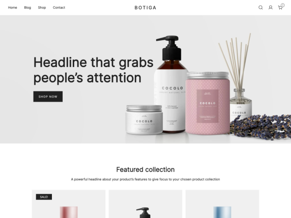 Botiga is a wonderful theme, optimized for the block editor and has a modern touch with a clean design.