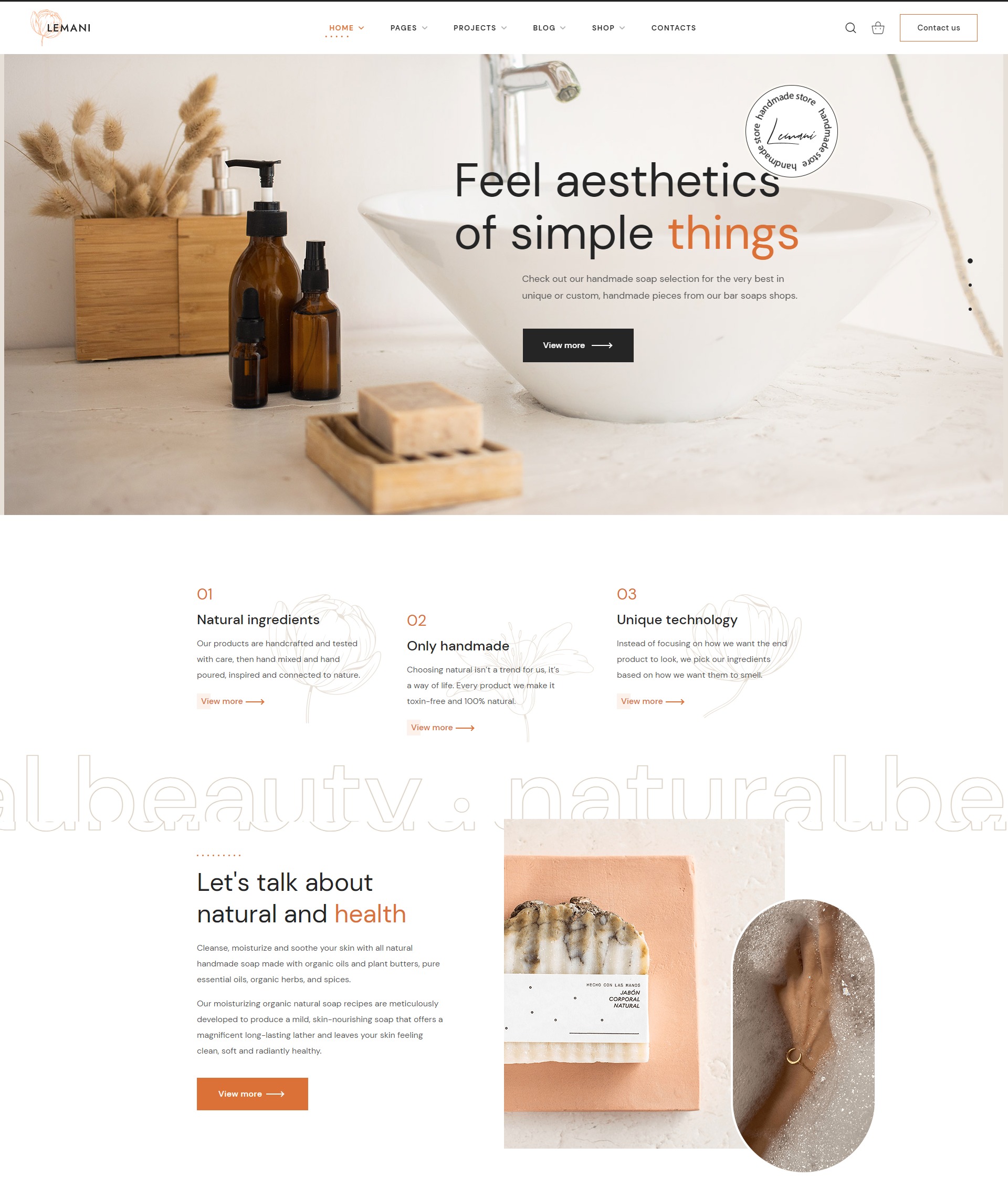 Lemani is a WordPress theme for handmade jewellery, soap, candle and other accessories.