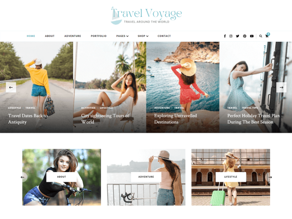 Travel Voyage is an easy to use blog theme for professional bloggers.