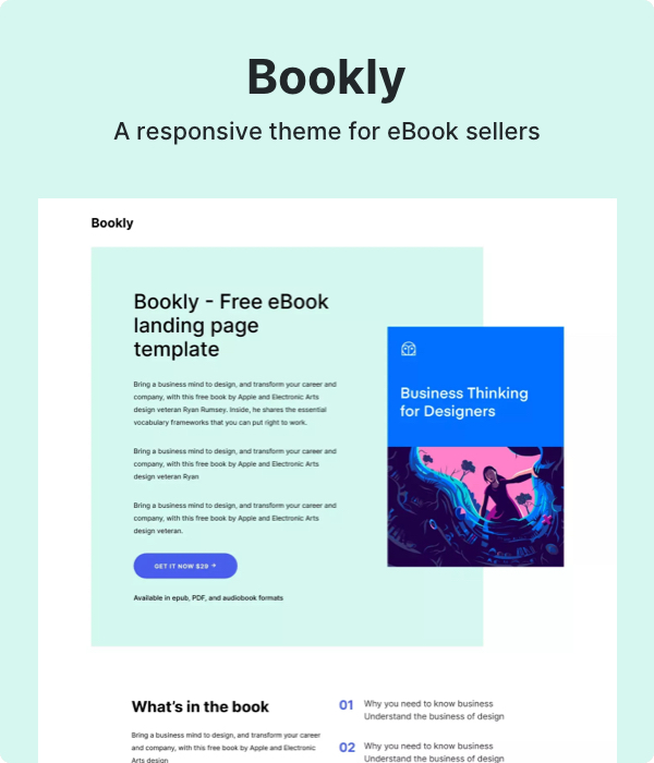 Bookly - free bootstrap template for eBook seller-th