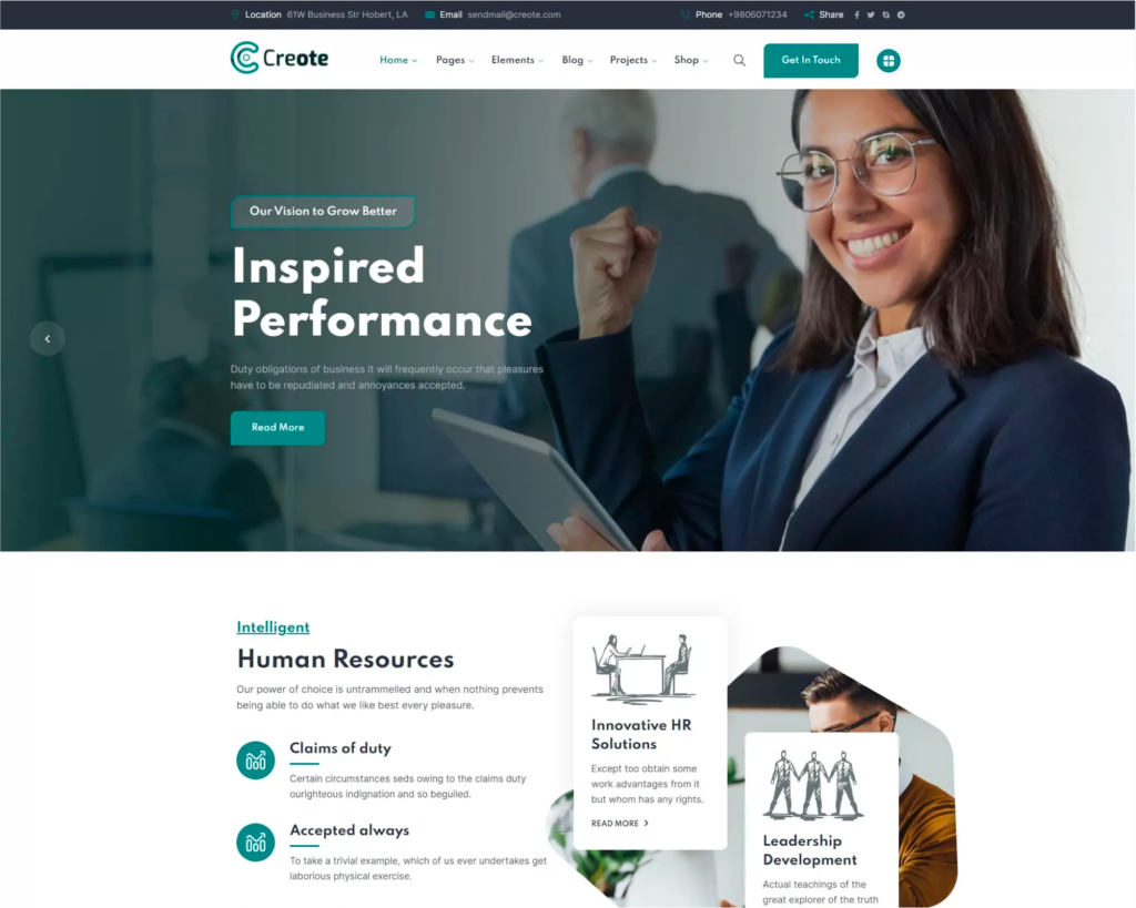 Creote - Consulting Business WordPress Theme