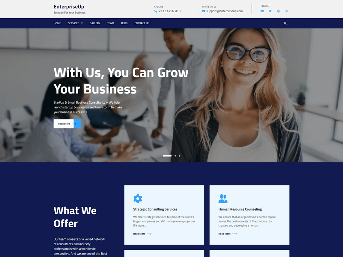 modern WP theme designed for businesses