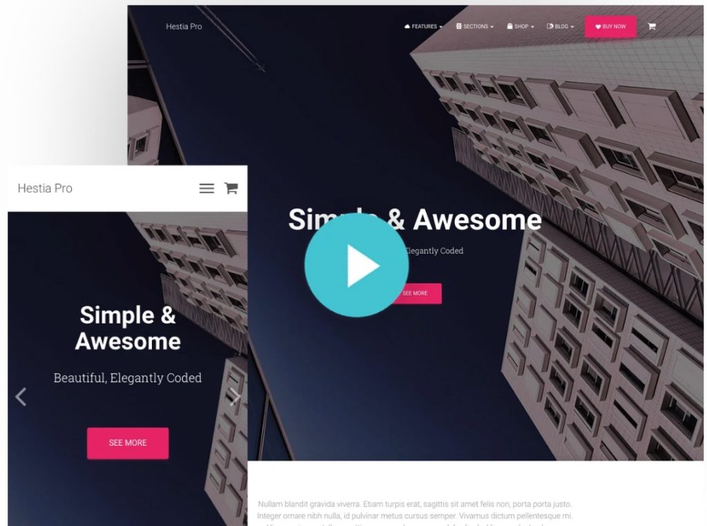 Hestia Modern Material Design Theme