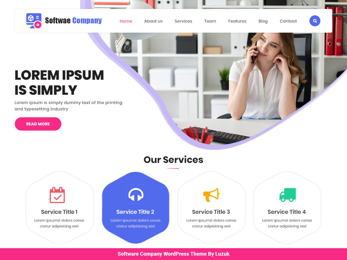 highly customizable theme for digital products like software company