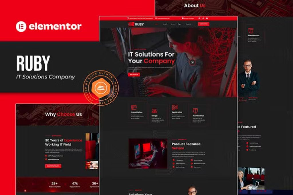Ruby - IT Solutions Company Elementor Template Kit